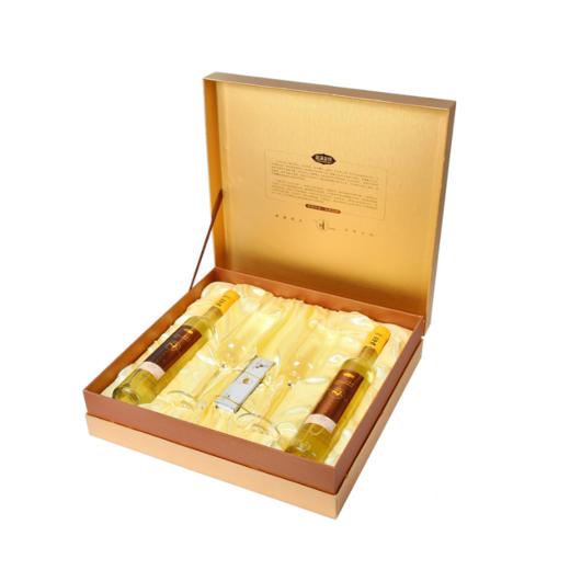 【柿酿礼盒】蓝溪金炫 金色礼盒 13.9%vol 全柿酒375ml*2+酒具 商品图2