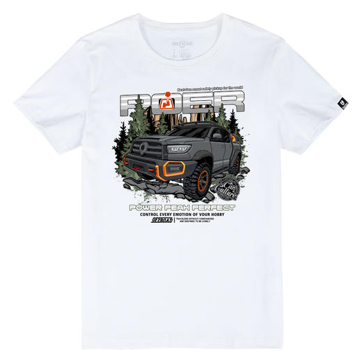 自由基地男士弹力棉短袖T恤夏季半袖汗衫原创长城炮黑弹图案印花 NMT-1863 商品图3