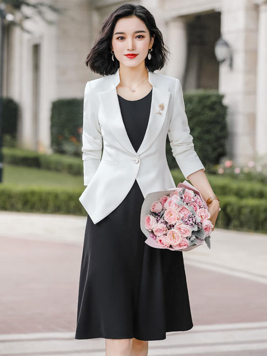 西装外套气质修身上衣韩版通勤职业装长袖小西服XZ-HYN1359 商品图2