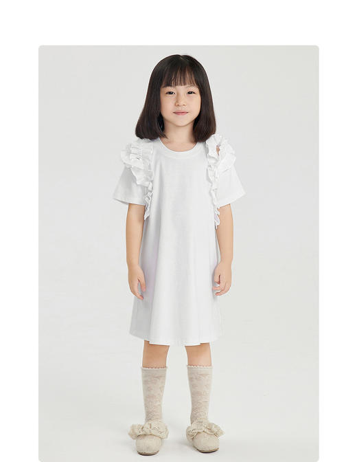 江南布衣 22年夏装新款 短袖连衣裙  1M3G31300 商品图5