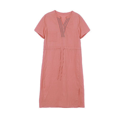 HRFS-WX9769新款时尚优雅气质抽绳收腰显瘦百搭连衣裙 商品图7