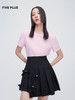 FIVE PLUS2022新款女夏装设计感蝴蝶结T恤女短袖宽松小露背上衣潮2WN2021210 商品缩略图0