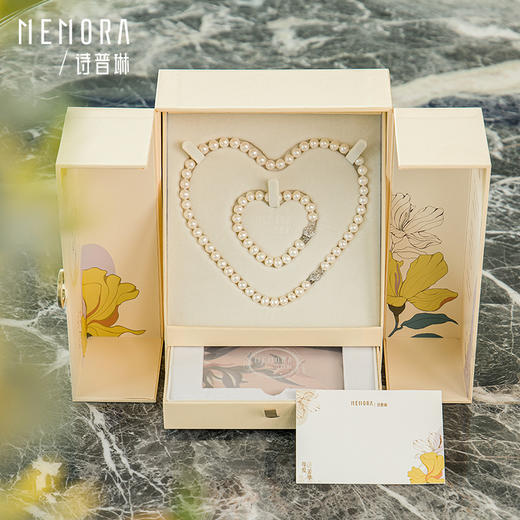 【玫瑰珍珠礼盒套装】玫瑰花银S925珍珠项链/手链送妈妈母亲节礼盒MEMORA诗普琳ZB203201&ZN208501（一口价） 商品图5