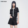 FIVE PLUS2022新款女夏装字母短袖针织衫女短款显瘦上衣2WN2031010 商品缩略图0