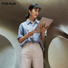 FIVE PLUS2022新款女夏装bf牛仔衬衫女中长宽松短袖衬衣刺绣图案2WN2014140 商品缩略图2