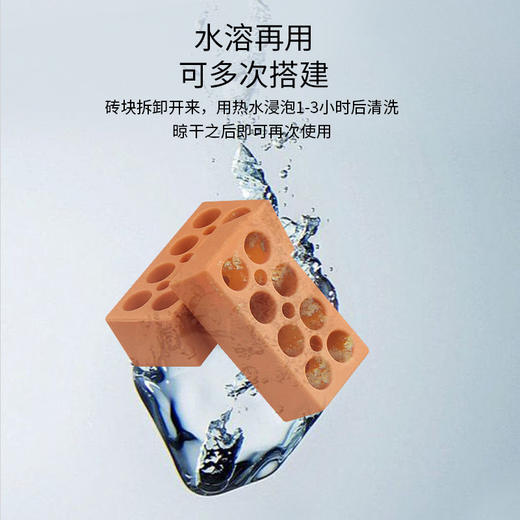 抖音爆款小小泥瓦匠 diy手工搭建造砌盖房子屋玩具仿真砖头男女礼物礼盒装七夕情人节 商品图3