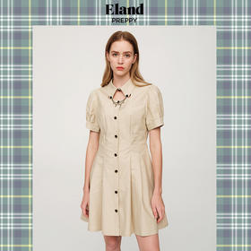 ELAND衣恋女士时尚修身气质衬衣领连衣裙EEOWC25N1C
