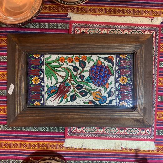 土耳其手绘陶瓷木框瓷砖10*20cm 商品图2