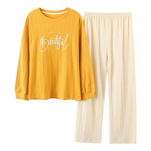 CNQ-全棉女春季新款睡衣可外穿家居服套装 商品图2
