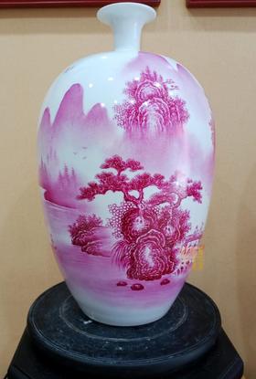 丁国荣：通景玛瑙红山水