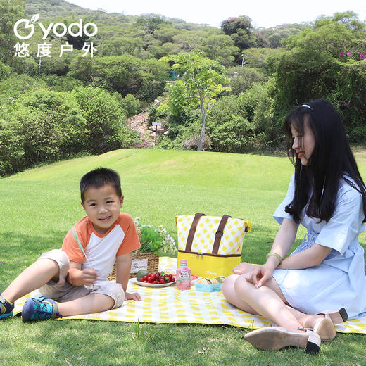 悠度野餐垫+餐包组合（送冰壶） 黄色 商品图1