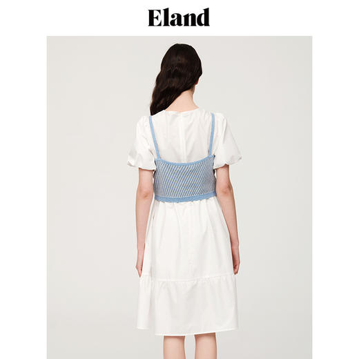 ELAND衣恋简约叠穿针织马甲连件套连衣裙EEOWC25N3B 商品图2