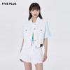 FIVE PLUS2022新款女夏装bf风提花牛仔外套女宽松做旧夹克马甲2WN2041090 商品缩略图0