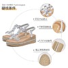 ZHR坡跟凉鞋女2022年夏季新款网红超火爆款仙女风厚底水钻松糕鞋 商品缩略图3