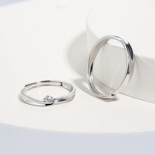 【相守对戒】Fanci范琦银饰对戒925银男女款对戒活口对戒刻字情侣生日礼物 商品图3