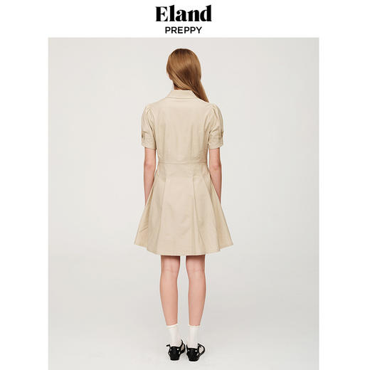 ELAND衣恋女士时尚修身气质衬衣领连衣裙EEOWC25N1C 商品图4