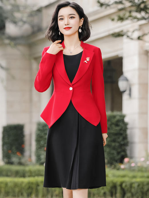西装外套气质修身上衣韩版通勤职业装长袖小西服XZ-HYN1359 商品图0