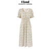 ELAND衣恋女士简约风方领设计小清新碎花连衣裙EEOWC25Q1N 商品缩略图4