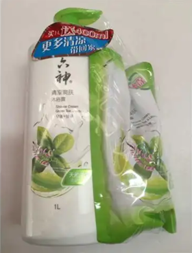 六神清凉爽肤沐浴露加量装1l+400ml