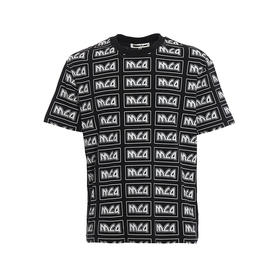 MCQ 麦昆 男士标志印花棉质圆领短袖T恤 黑色 291571 RMT30 1000