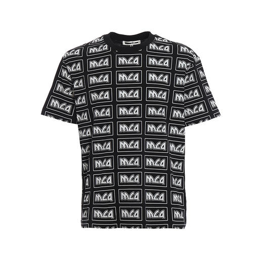 MCQ 麦昆 男士标志印花棉质圆领短袖T恤 黑色 291571 RMT30 1000 商品图0