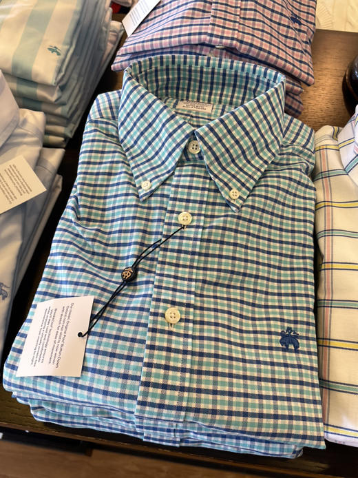 总统御用品牌！Brook brothers布克兄弟男士长袖衬衫 条纹格纹系列¥560到手！ 商品图8