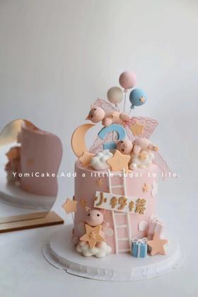 猪猪翻糖蛋糕定制