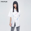 FIVE PLUS2022新款女夏装bf牛仔衬衫女中长宽松短袖衬衣刺绣图案2WN2014140 商品缩略图3