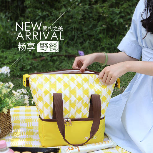 悠度野餐垫+餐包组合（送冰壶） 黄色 商品图3