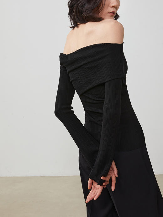 Semplicita | U21 绵羊毛多穿长袖针织上衣  [ 黑 墨绿 ] 商品图4