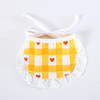 【双面设计 正反可戴】宠物猫咪小狗卡通波点格子花边熊小黄鸭围兜纯棉可爱口水巾项圈兔 商品缩略图7