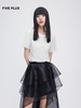 FIVE PLUS2022新款女夏装设计感蝴蝶结T恤女短袖宽松小露背上衣潮2WN2021210 商品缩略图2