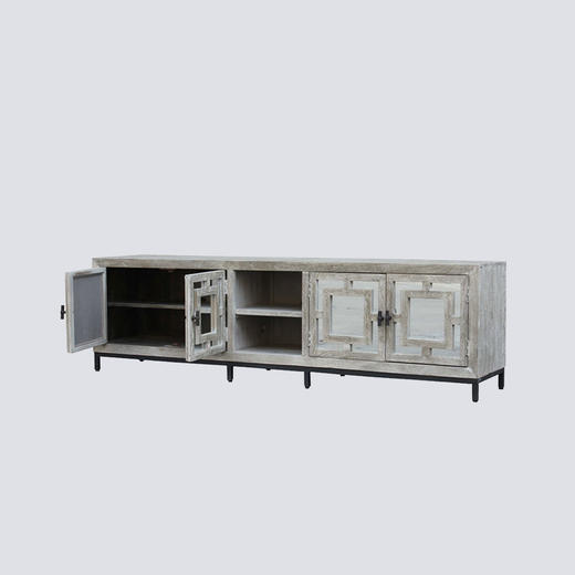 NS家居nsfurniture客厅进口美式实木镜面电视柜NSCB-26157B 商品图2