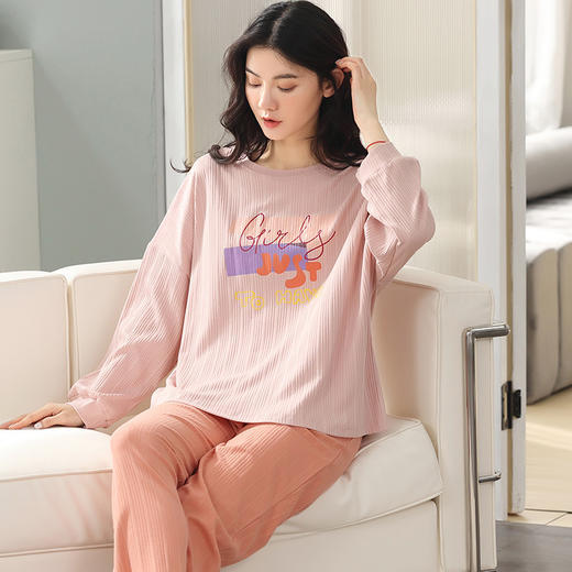 CNQ-全棉女春季新款睡衣可外穿家居服套装 商品图1