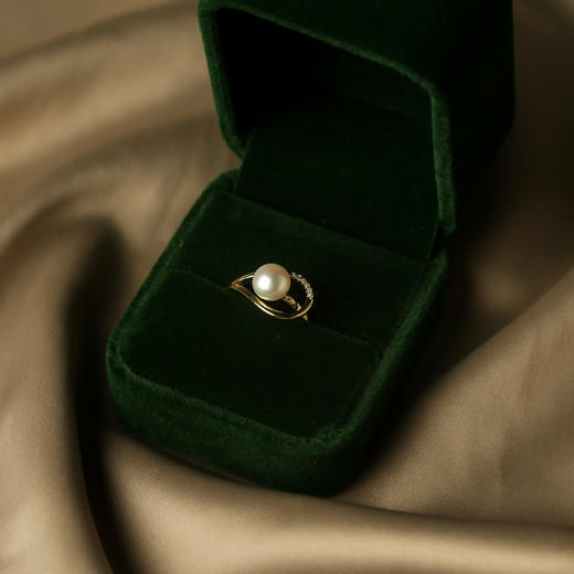 Manreya玛芮雅“时空之环”珍珠锆石水滴形戒指 商品图2