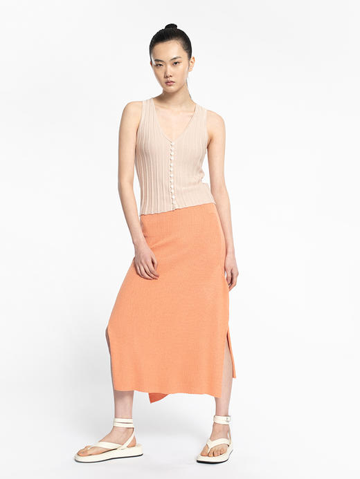 2022新款女士丝羊绒12针双股过针针法背心 商品图3