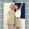 ELAND衣恋学院风甜美格纹褶皱裙摆连衣裙EEOWC25N6M 商品缩略图0