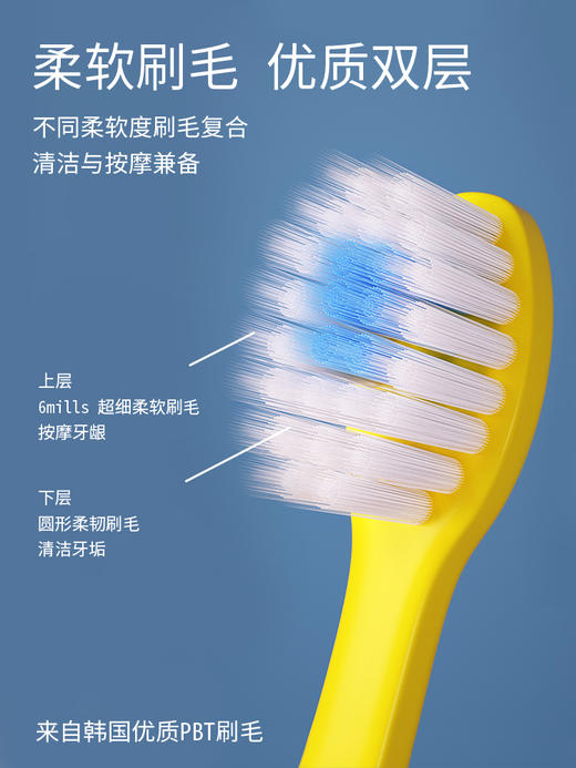 啵乐乐牙刷啵乐乐0婴儿1一岁半儿童牙刷软毛2婴幼儿3宝宝5-6岁以上乳牙4小孩 商品图2