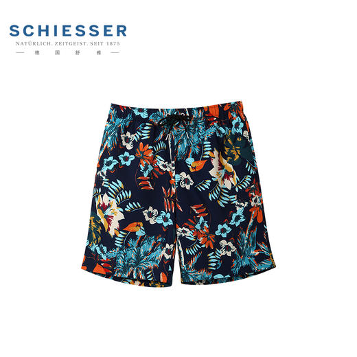 舒雅新款沙滩裤速干宽松印花家居梭织布中裤39/19932P 商品图0