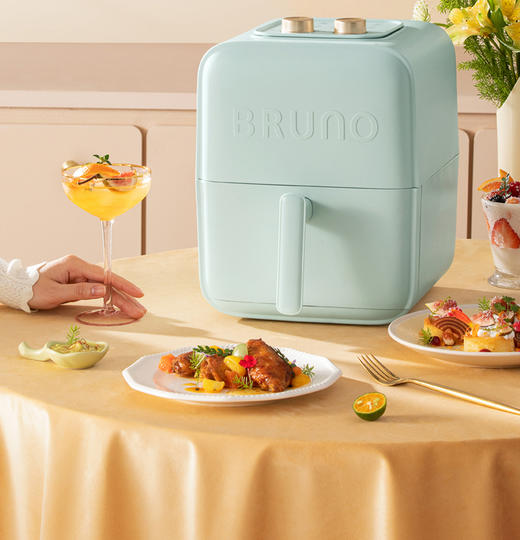 日本BRUNO小魔方空气炸锅新款家用多功能全自动空气电炸锅大容量 商品图0