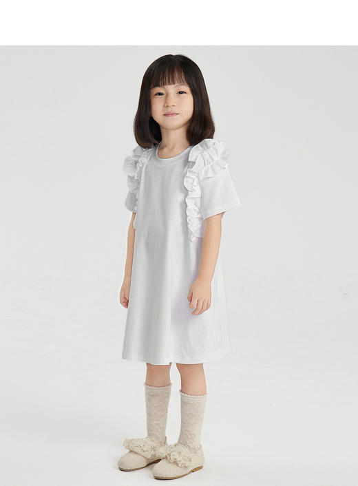 江南布衣 22年夏装新款 短袖连衣裙  1M3G31300 商品图6