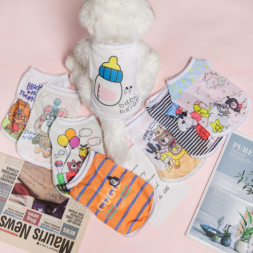 【不起球不变形】狗狗衣服夏装薄款法斗柯基巴哥透气冰丝棉防掉毛宠物背心 商品图2