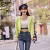 FIVE PLUS2022新款女春装字母标语针织衫女短款修身内搭背心2WN1034010 商品缩略图2
