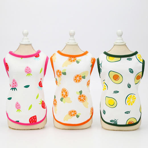 【可爱水果宠物背心】宠物狗狗衣服夏季新款泰迪狗宠物服装五色水果背心可爱薄款 商品图1