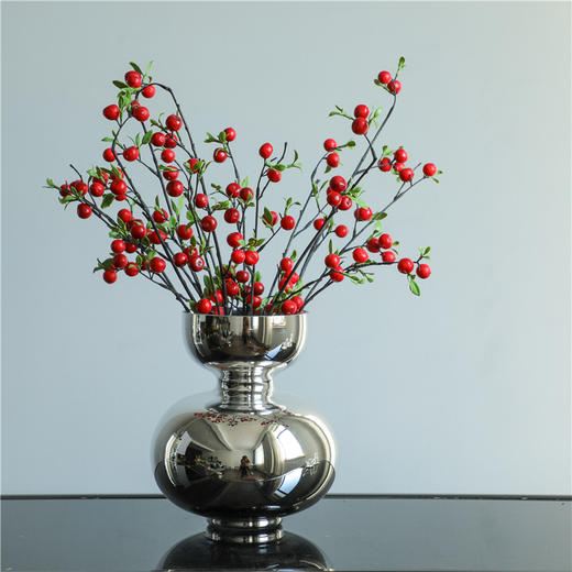 葫芦电镀银色玻璃花瓶 商品图7