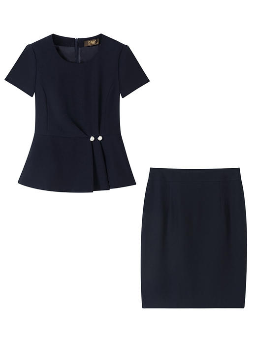 艾尚臣夏季经理职业装时尚气质女神范空姐制服珠宝店工作服套装女 商品图4
