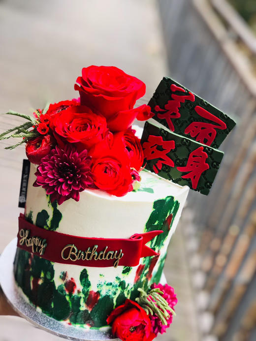 终身美丽（六寸加高+翻糖装饰） 商品图1