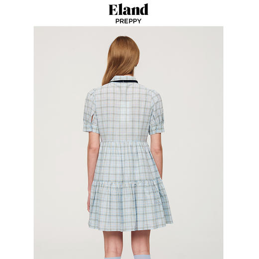 ELAND衣恋街头风格子中长款连衣裙EEOWC25N7B 商品图2