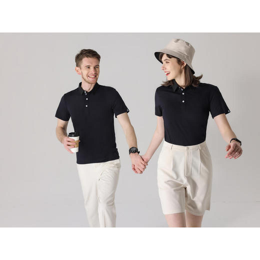 自由基地新款速干polo短袖T恤轻薄透气翻领体恤男女休闲商务文化T NMT-1866 商品图1