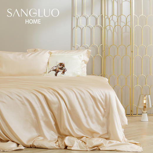 SANGLUO 桑罗22姆米真丝四件套 凉感恒温零敏美肤全桑蚕丝床上用品【本商品不支持使用优惠券】 商品图4